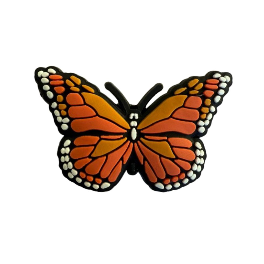 Mini Orange Butterfly Rubber Patch