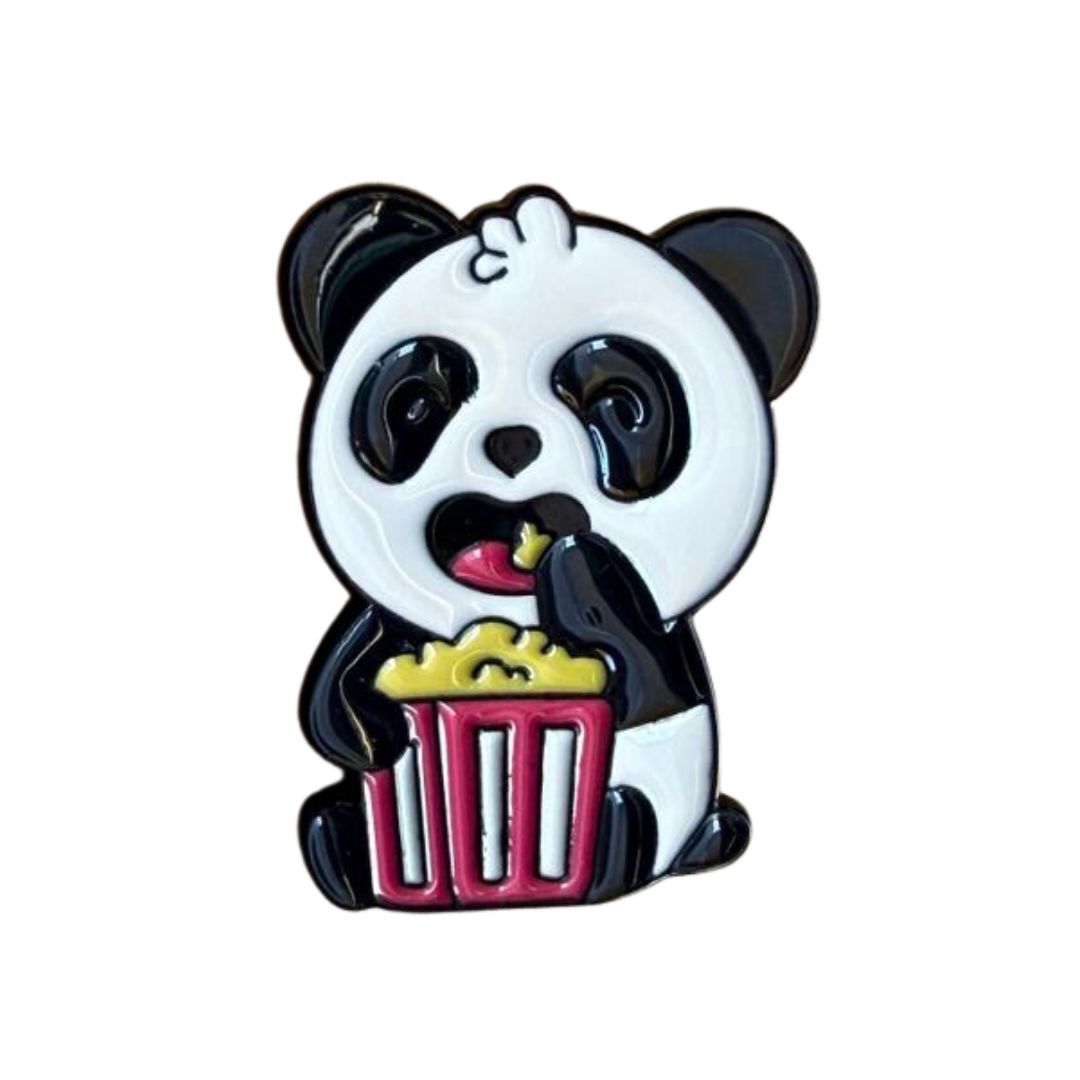 Movie Night Panda pin