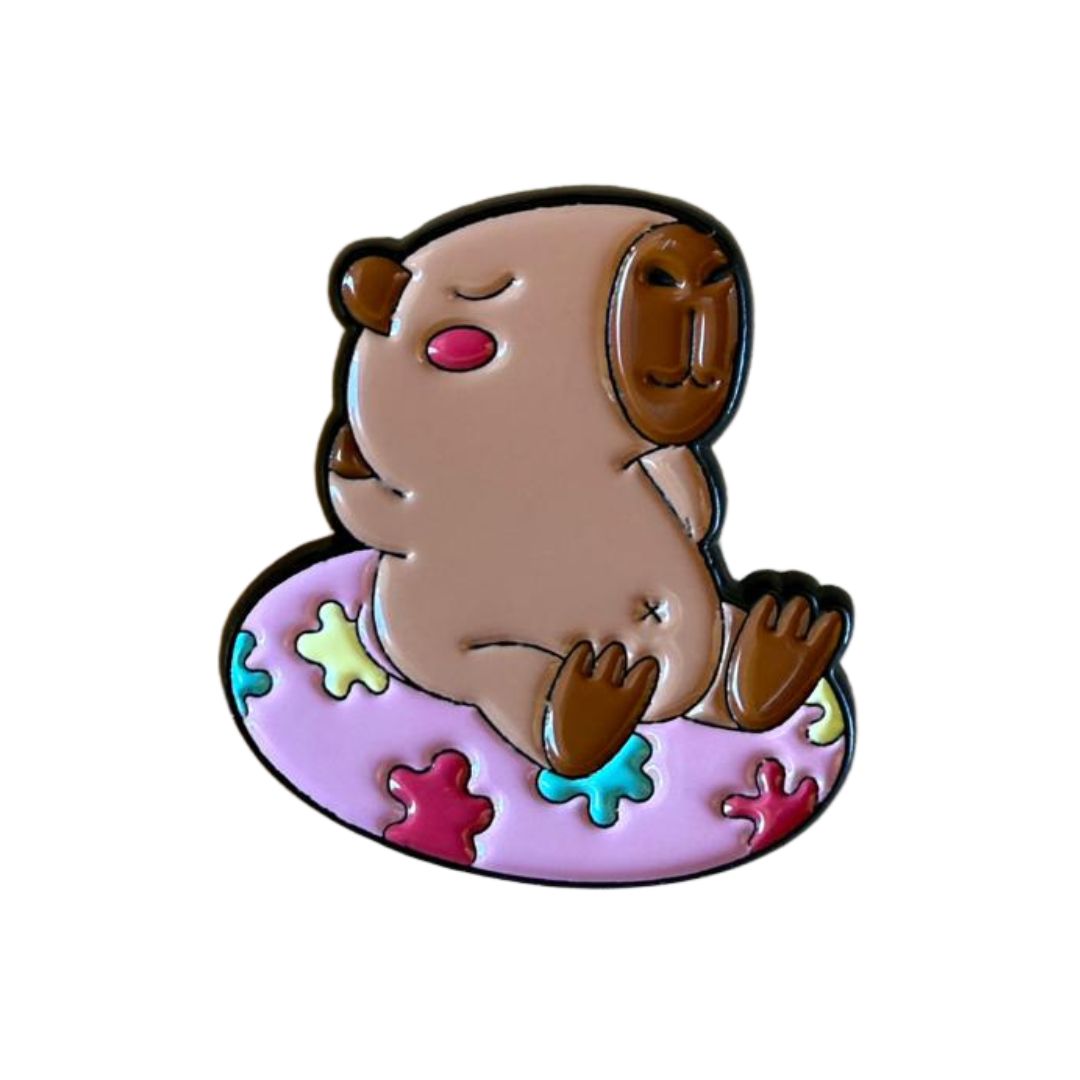 Pool Day Capybara Pin