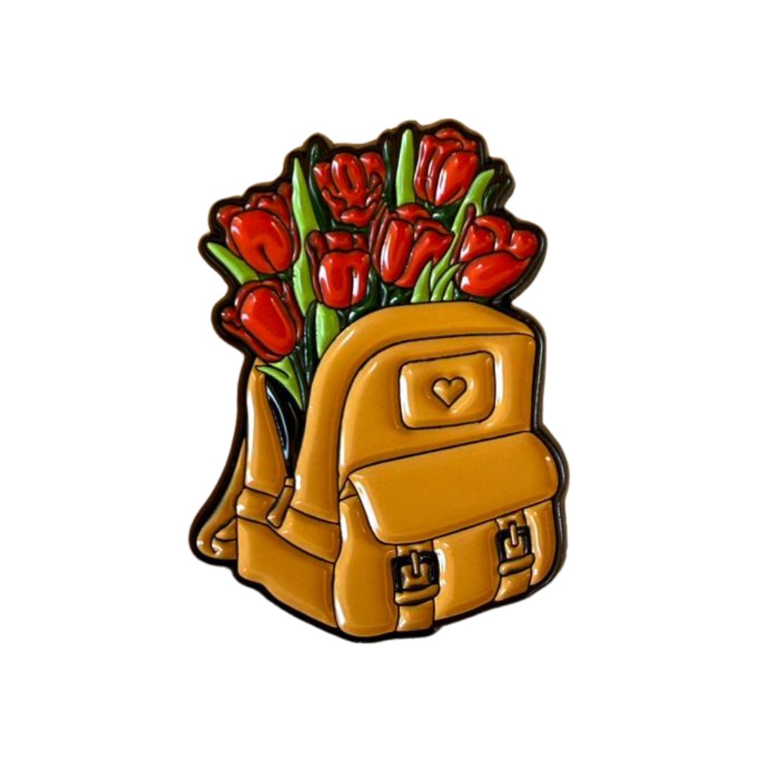 Bag full of flowers pin