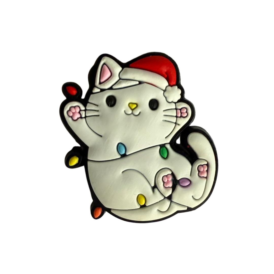 Mini Christmas Cat Rubber Patch