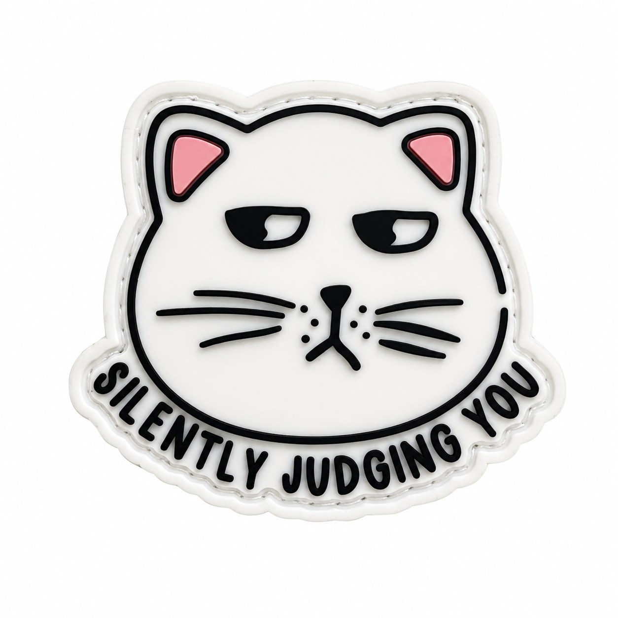 Silently Judging Cat Rubber Patch