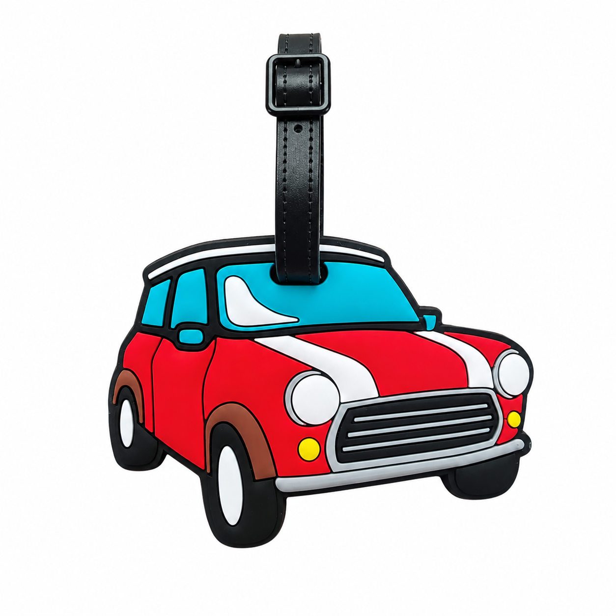 Red Vintage Car Bag Tag