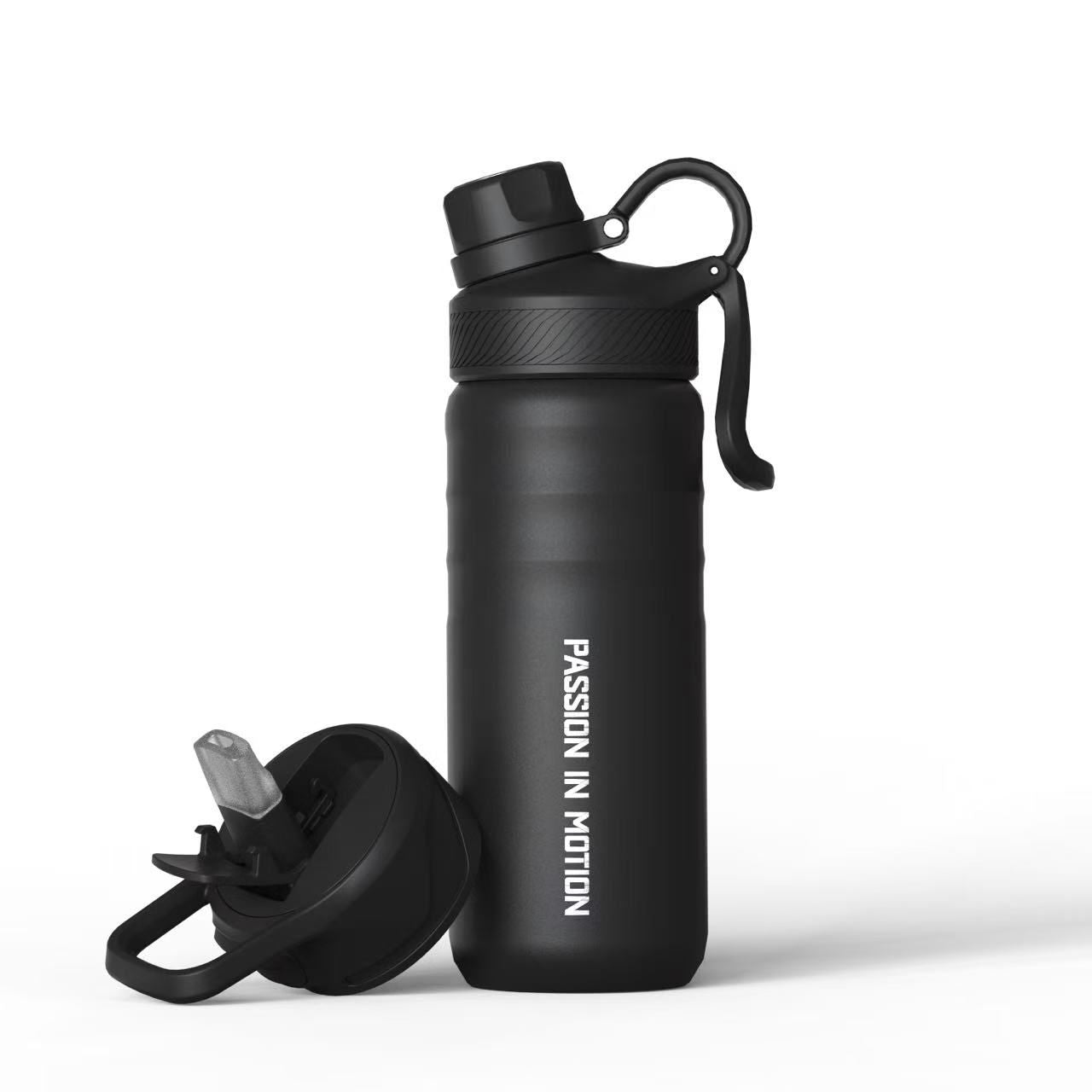 Black 750ML Double Stainless Steel Bottle